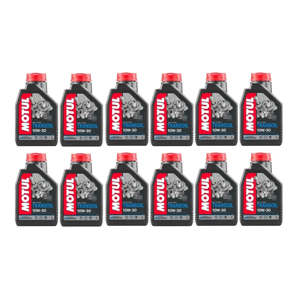 CAIXA C/ 12 OLEOS DE TRANSMISSÃO 10W30 MOTUL TRANSOIL