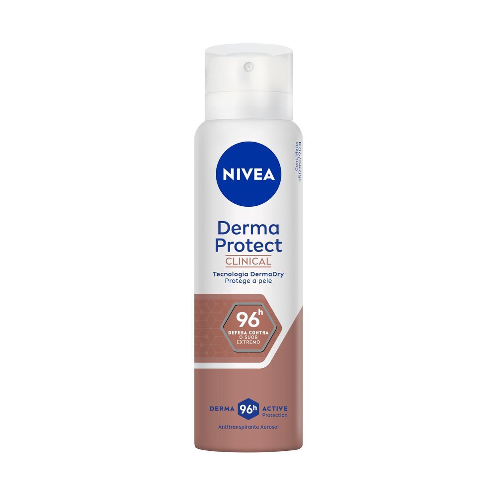 Desodorante Aerosol Nivea Clinical Derma Protect Feminino 150ml em Oferta na Shopee