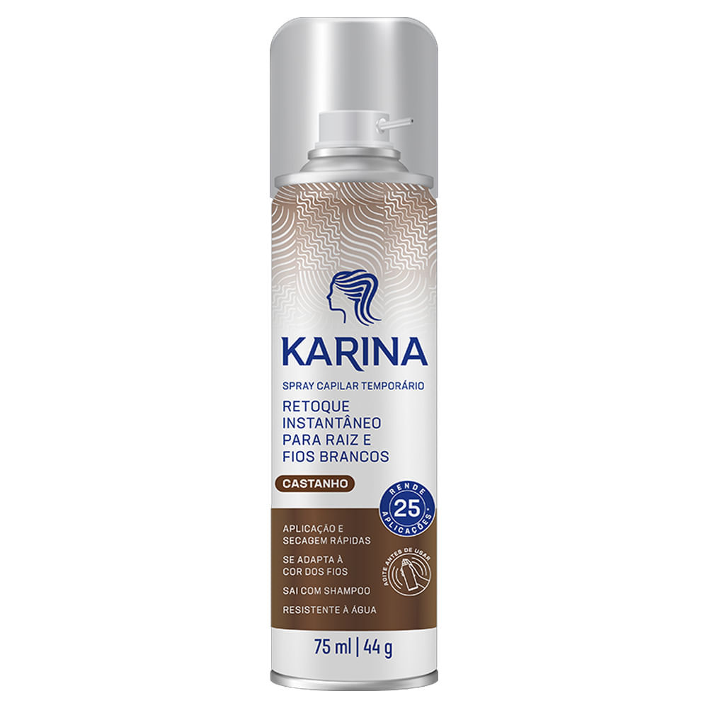 Retoque Capilar Temporário Karina Castanho 75ml em Oferta na Shopee