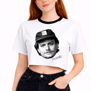 Cropped Oversized Mac Demarco Rosto em Oferta na Shopee