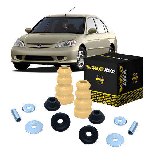 Kit Calço Batente Amortecedor Traseiro Honda Civic 2001 2002 2003 2004 2005 2006 Axios Original