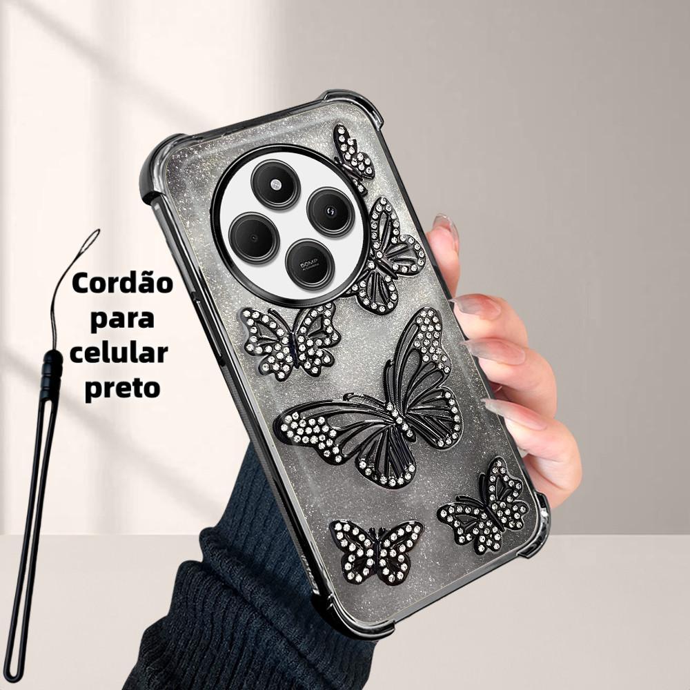 Capinha Capa Macia Telefone Anti Impacto Transparente Luxo Para Xiaomi Redmi 14C A4 4G 5G Soft Anti Choque Capas 0054FS