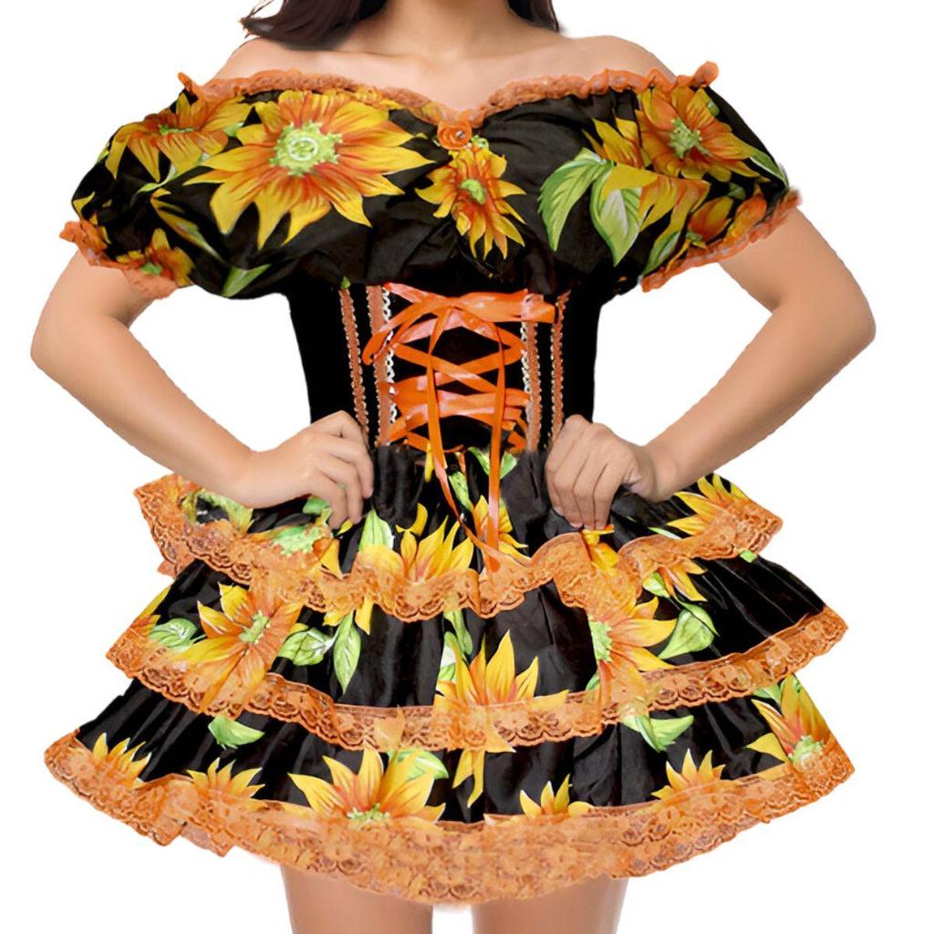 Vestido Feminino de Festa Junina Luxo Xadrez Super Rodado Acinturado Com Espartilho Tamanhos do 32 a 50 em Oferta na Shopee