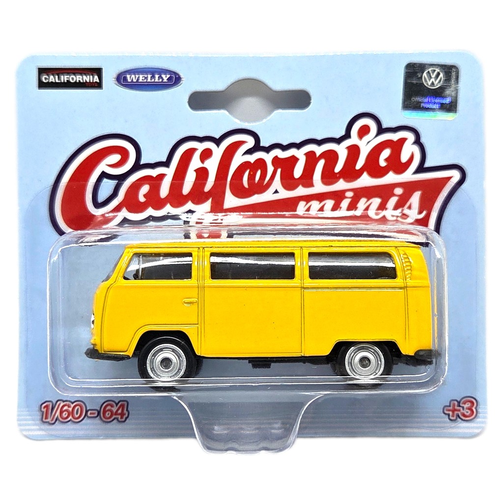Miniatura 1:64 VW T2 Bus Kombi 1972 Amarela California Minis em Oferta na Shopee