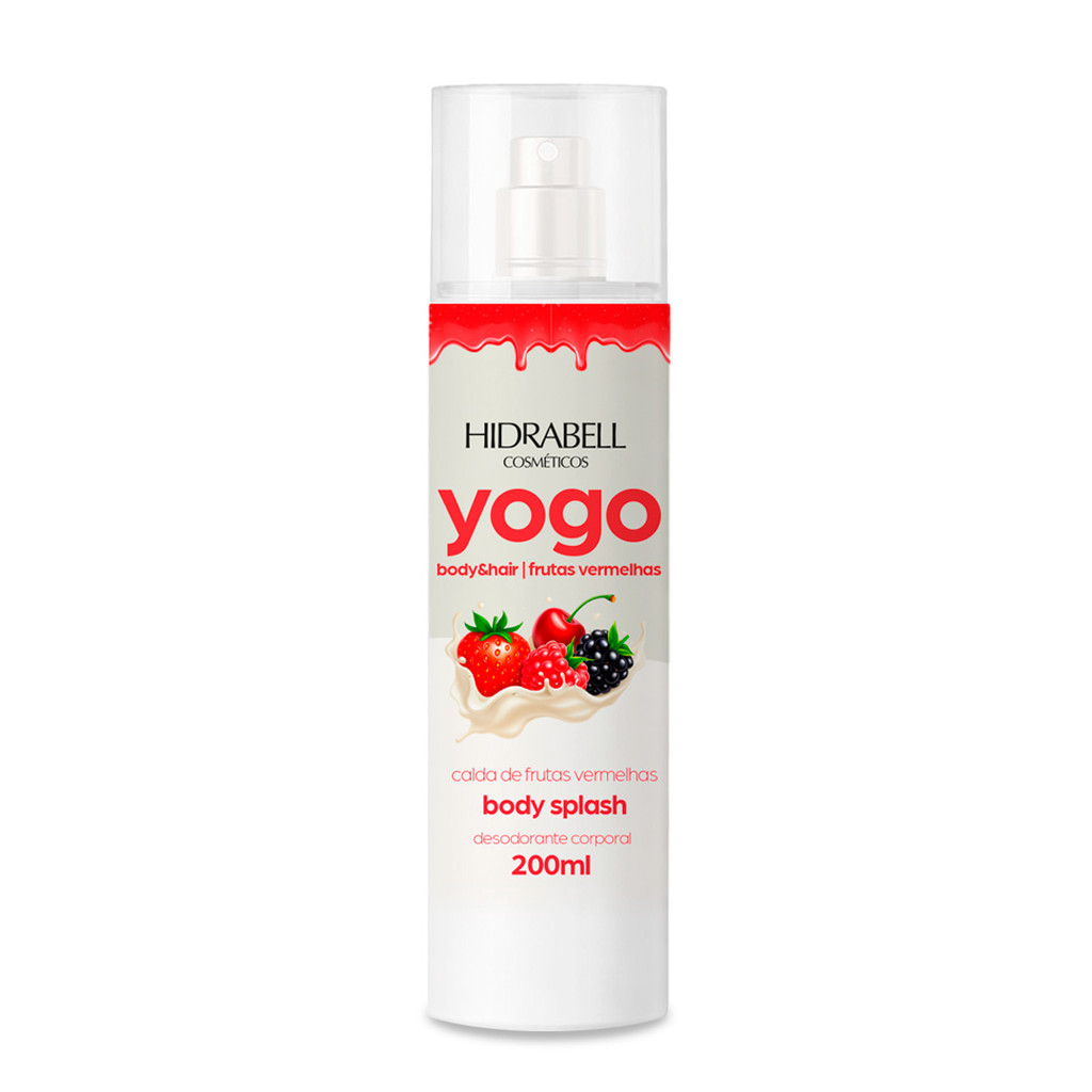 Body Splash Desodorante Colônia Corporal Yogo 200ml Hidrabell Alta Projeção e Alta fixação Pós Banho
