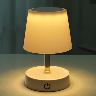 Abajur Recarregável Touch Luminária Retrátil em Aço com Luz de Led Branco Quente Ajustáve…