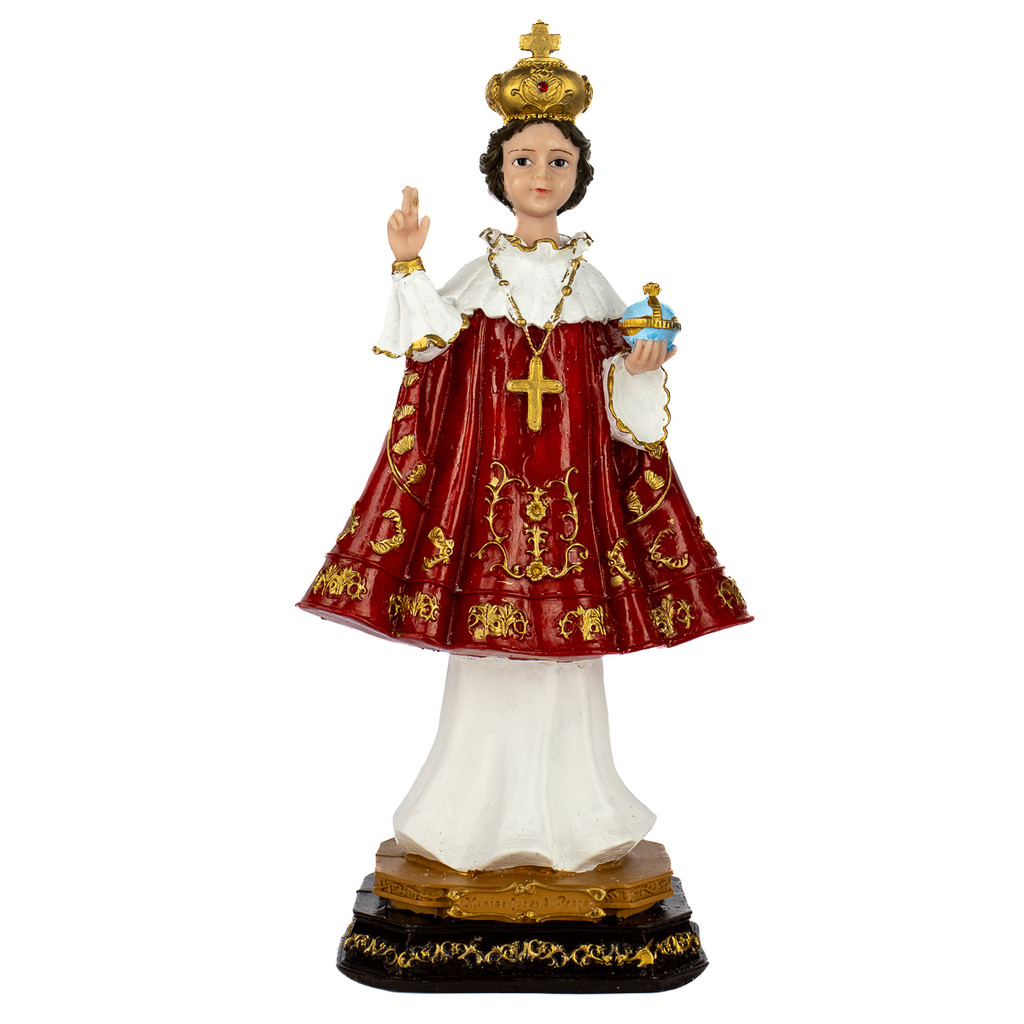 Escultura Menino Jesus de Praga 27 cm em Resina