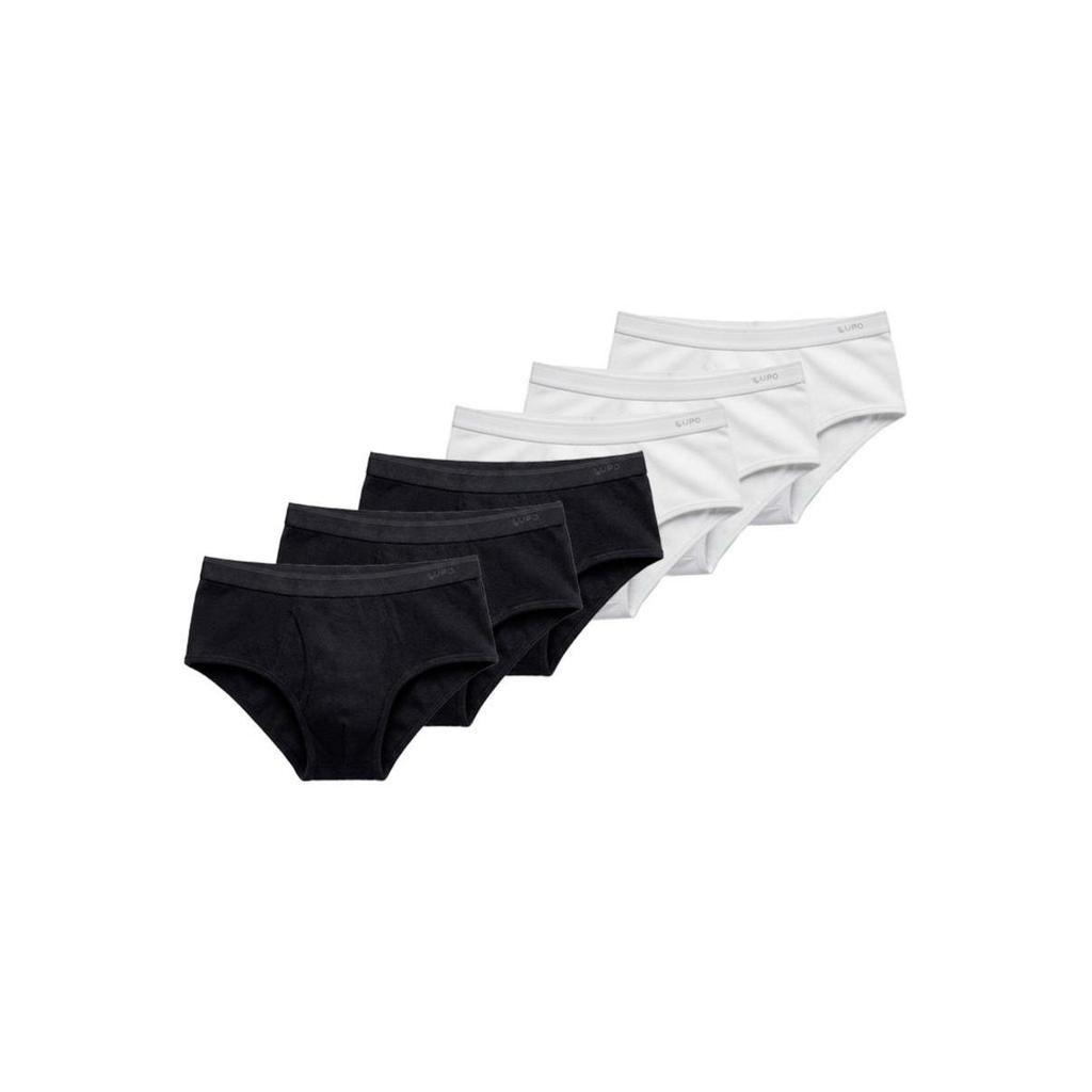 Kit com 6 Cuecas Slip Lupo com Abertura 546-003 Colorido