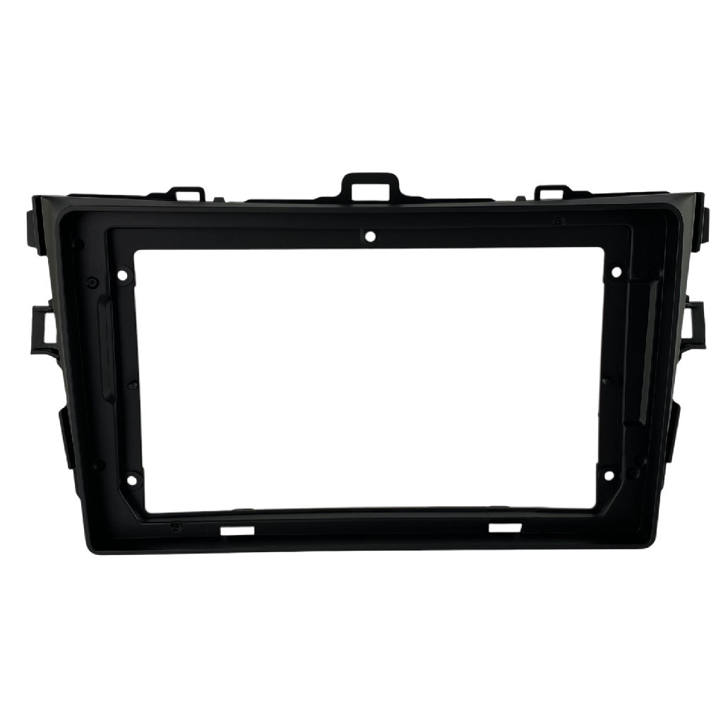 Moldura Painel Central Multimidia 9 Polegadas Toyota Corolla 2008 a 2014 Preto Fosco