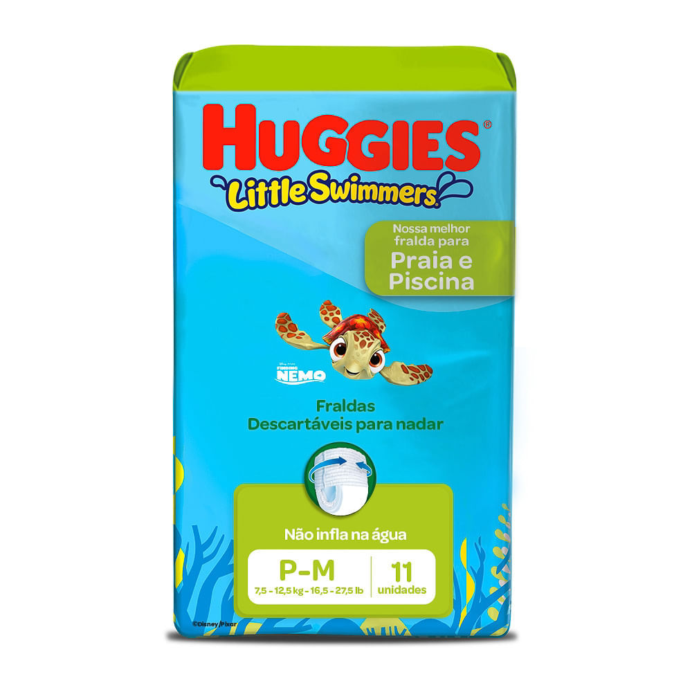Fralda Huggies Little Swimmers Tamanho P/M 11 Unidades Descartáveis em Oferta na Shopee