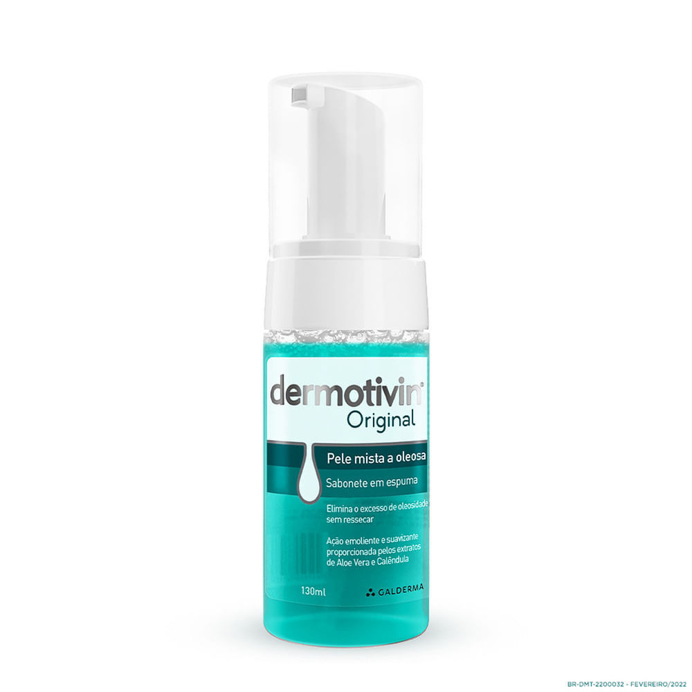 Dermotivin Original Sabonete em Espuma para Pele Mista ou Oleosa 130ml em Oferta na Shopee