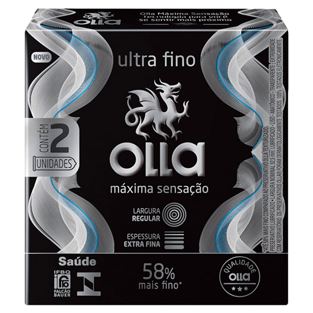 Preservativo Olla Máxima Sensação Ultra Fino 2 Unidades em Oferta na Shopee