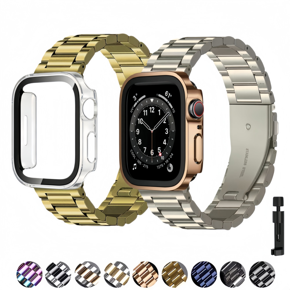 Aço Pulseira+Pratetora Capa Kit Para Apple Watch Ultra 49mm 40mm 44mm 41mm 45mm