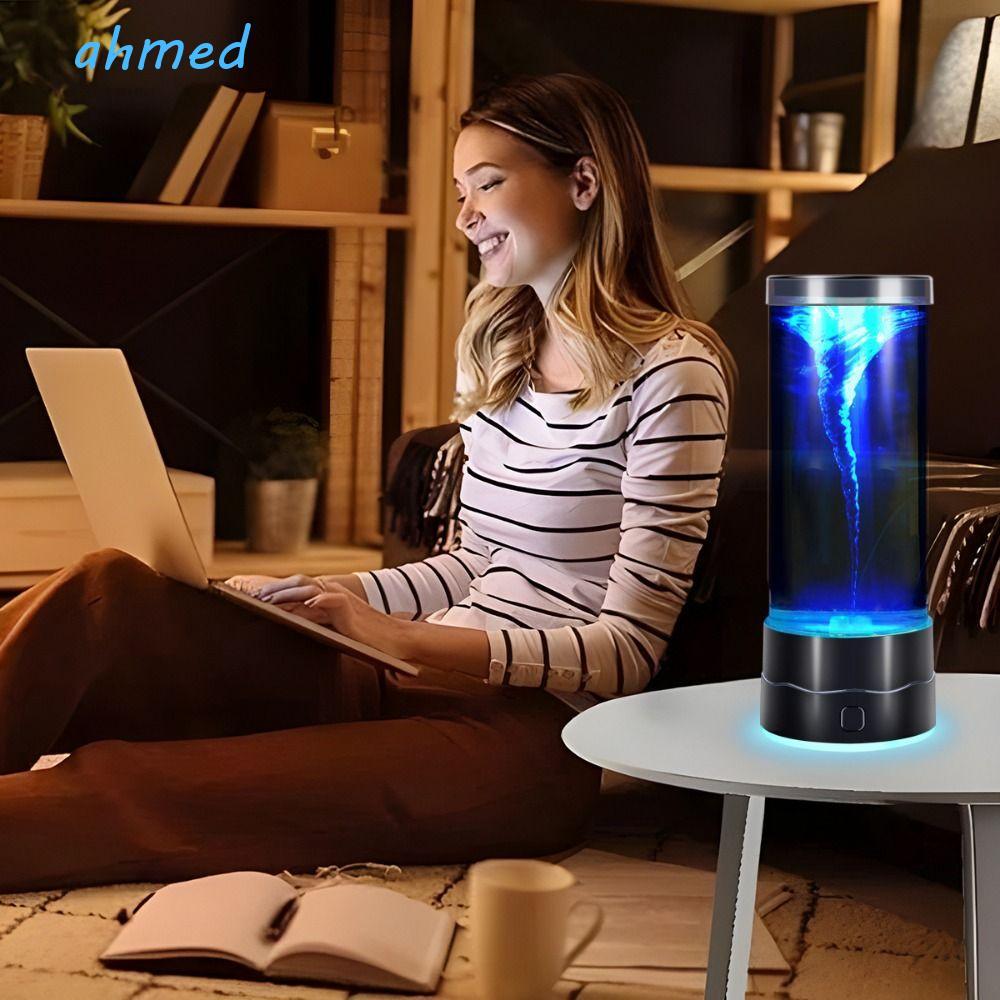 Imagem Lâmpada AHMED Tornado Motion Mood , Mini Luz Relaxante Multicolorida Com Mudança De 7 Cores , Noturna LED USB