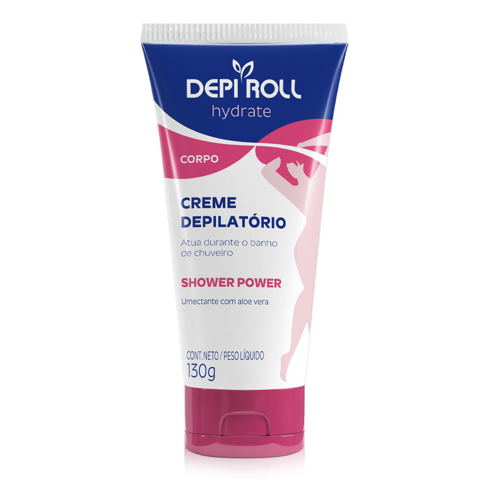 Creme Depilatório Corporal DepiRoll Shower Power Hydrate com 130g em Oferta na Shopee