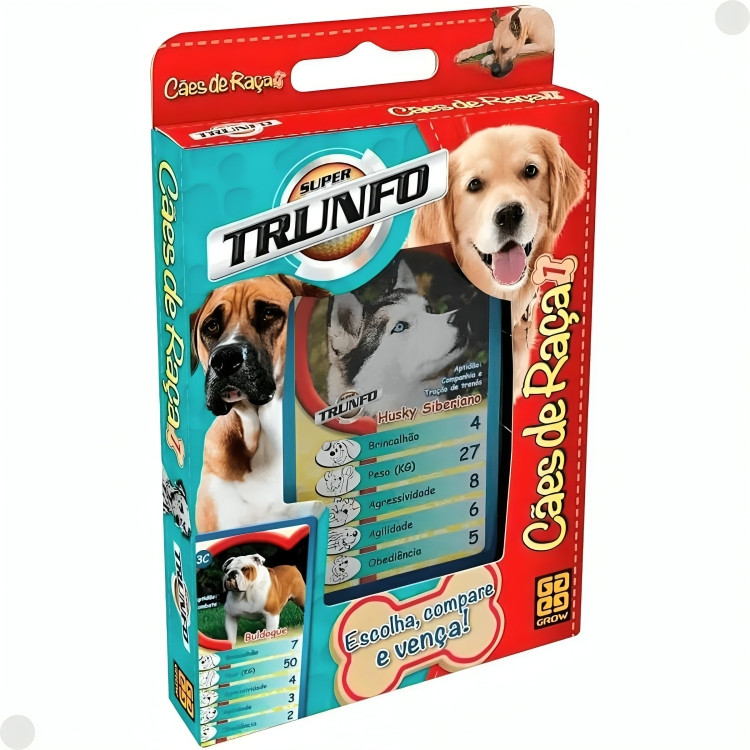 Jogo Super Trunfo Cães De Raça 01404 - Grow em Oferta na Shopee