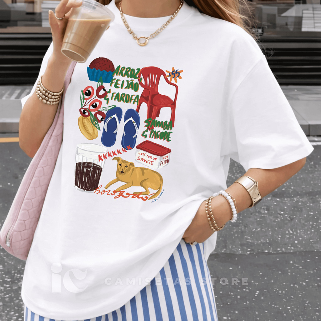 Camiseta T-Shirt Brasilidades 100% Algodão Blusa Brasil  Alta Qualidade em Oferta na Shopee