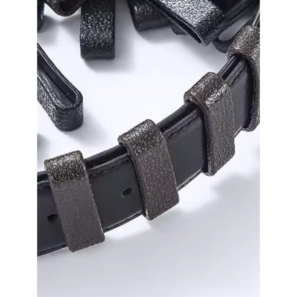 Anel de cinto de couro fivela de cinto acessórios masculinos cinto cauda fixação anel fivela conjunto de anel
