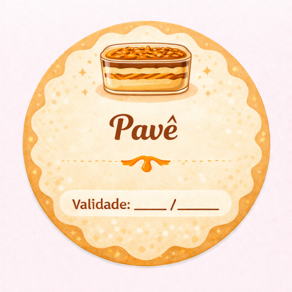 Adesivos 5x5cm para Sacolinhas PAVÊ | Etiqueta IMPERMEÁVEL Decorativa Doceria Bolo de Pote Confeitaria em Oferta na Shopee