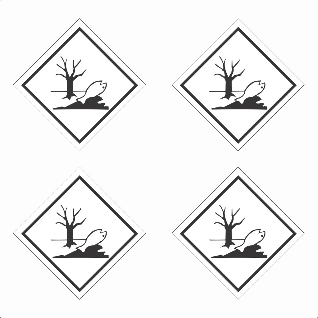 Kit 4 Placa De Sinalização Simbologia Risco Meio Ambiente ONU Caminhão Carga Perigosa Segurança