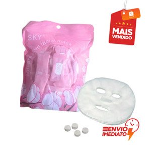 Kit 50 Máscaras Comprimidas Desidratadas Compactadas em Oferta na Shopee