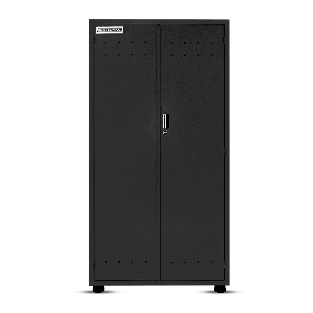 Armário para ferramentas com 4 prateleiras e 2 portas preto - RLL-110P Rotterman em Oferta na Shopee