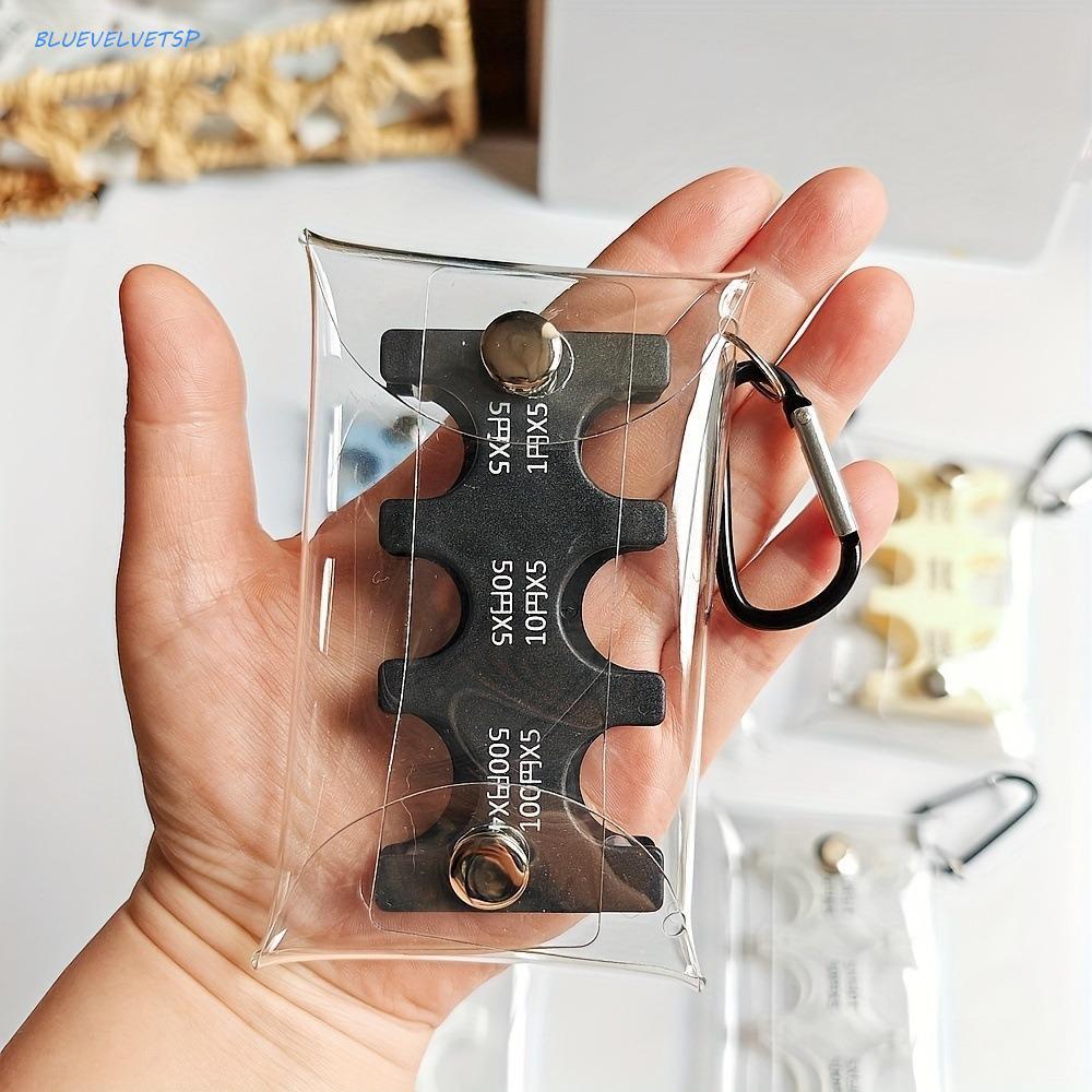 BLUEVELVETSP Porta-Moedas Japonês , Carteira De Bolsa , Chaveiro De Montanhismo , Dispensador De , Transparente