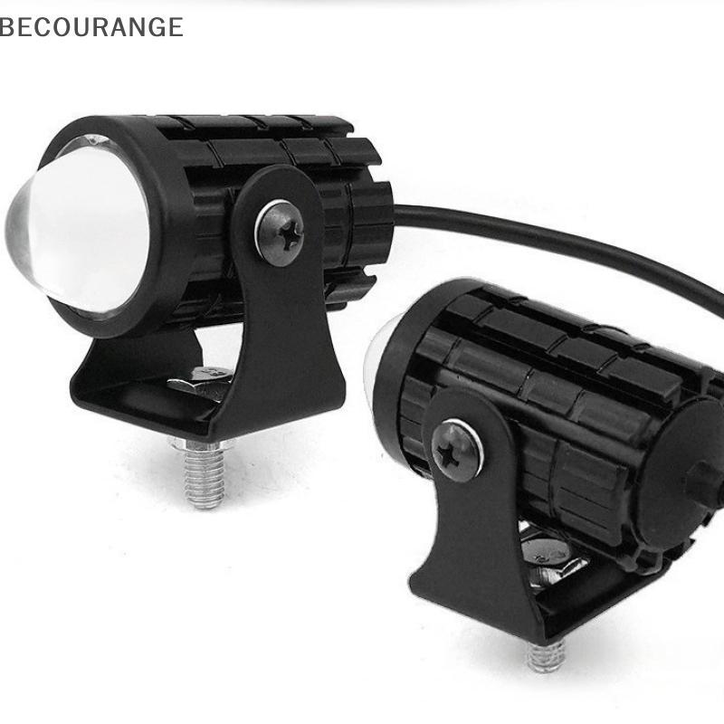 BEC 1/2 Pçs Universal Dupla Cor Holofotes Motocicleta LED Farol Mini Luz De Condução Moto Tru Reboque Acessórios Fora De
