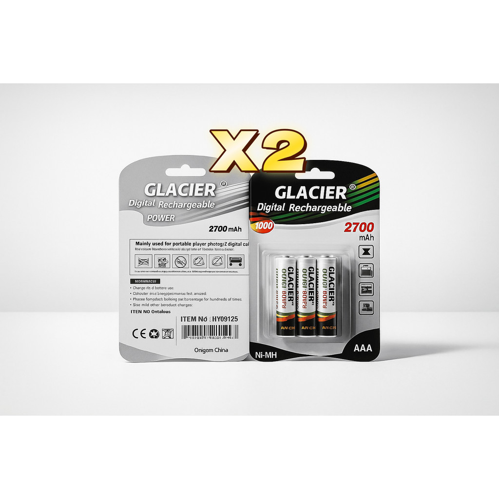 Kit 8 Unidade Pilha Palito Recarregável Maxday Aaa 2700mah