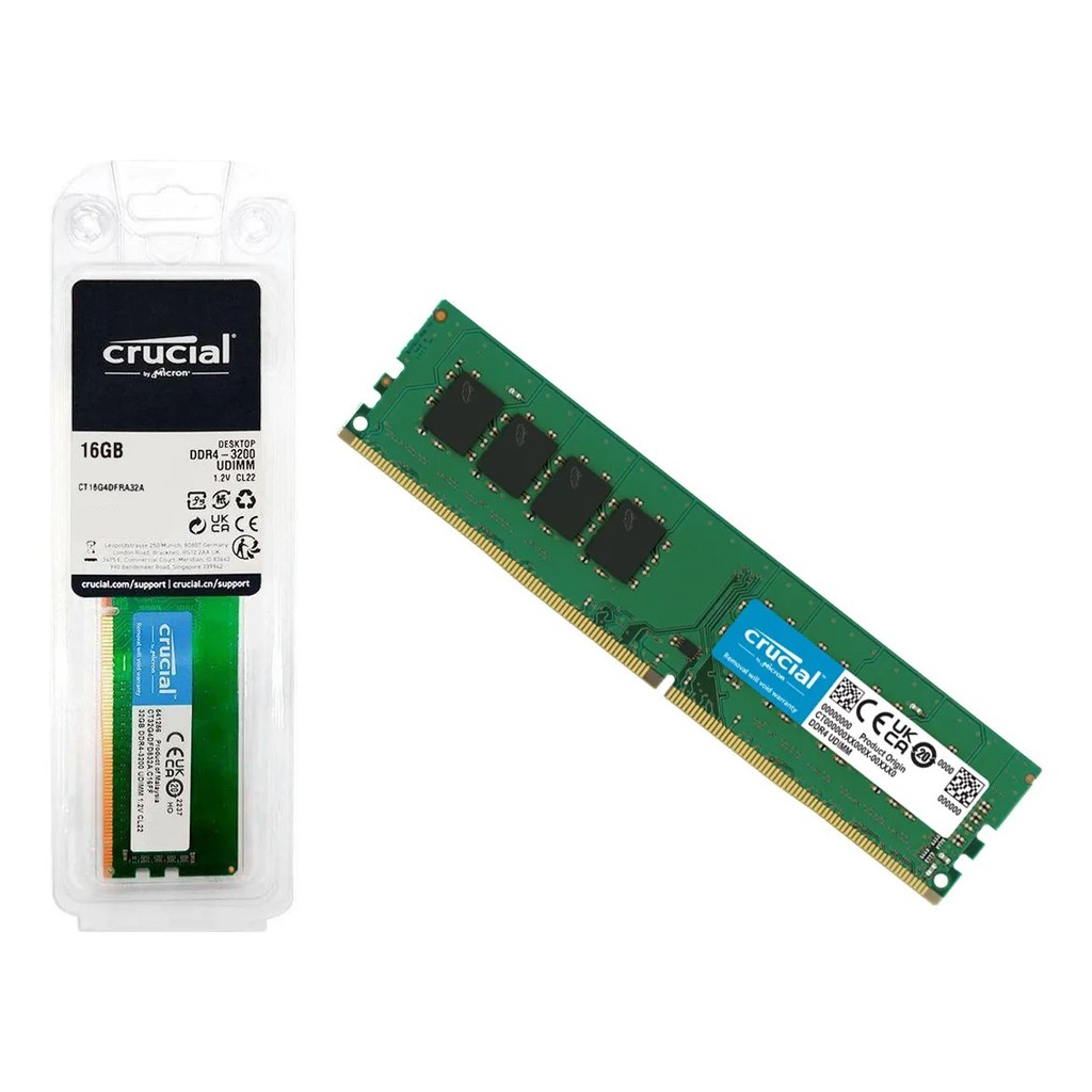 Memoria Desktop DDR4 16GB 3200mhz Crucial