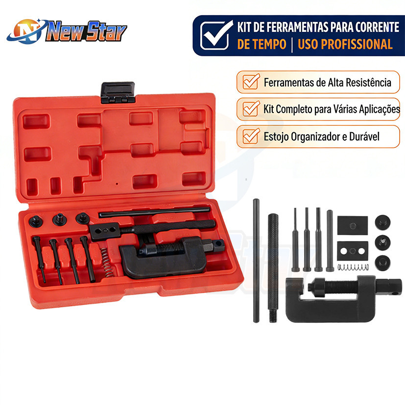 New Star Kit Ferramentas Sacar Corrente de Moto Profissional Universal para Motocicletas e Bicicletas