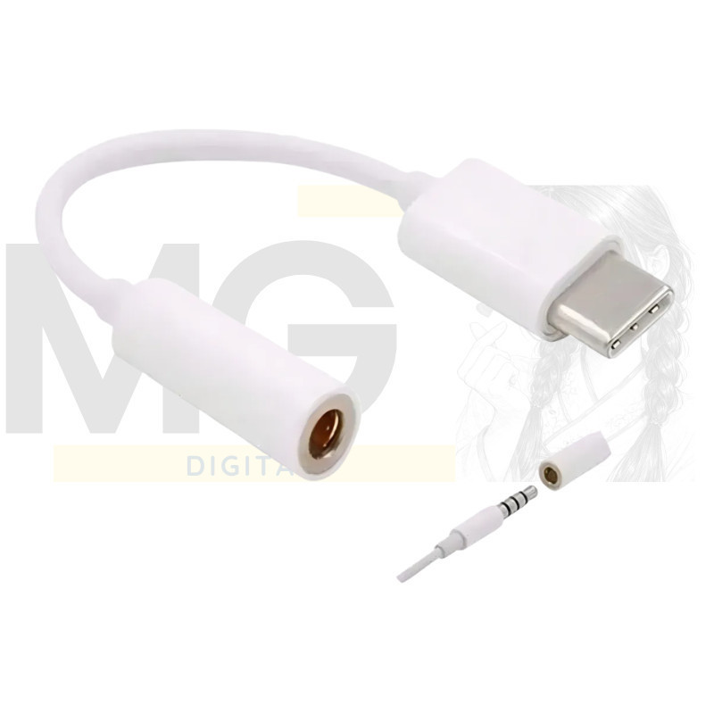 Adaptador TIPO-C Para Fone P2 3.5mm Conexão Direta, sem Necessidade de Bluetooth IOS