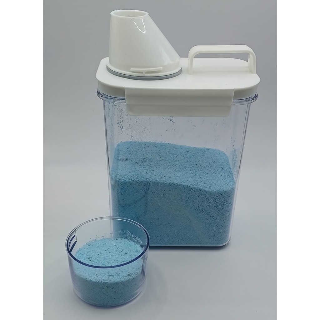 Dispenser Hermético Pote 1500ml com Copo Dosador – Organizador Multiuso Cozinha e Lavanderia em Oferta na Shopee