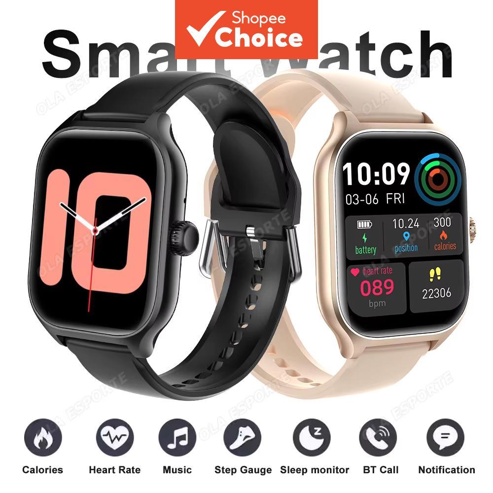 Smartwatch para Android e iOS com chamadas Bluetooth, monitoramento de frequência cardíaca, sono e múltiplos modos