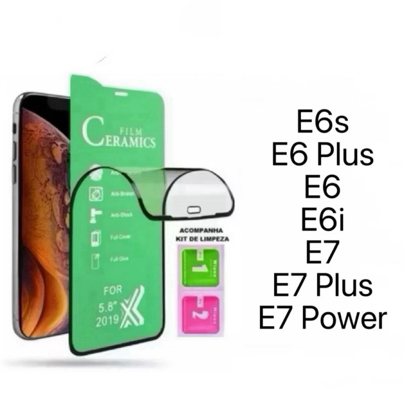 Película Cerâmica 9D 3D Gel Hidrogel Flexíve Para Motorola E6s E6 Plus E6s E6i E7 Plus E7 Power