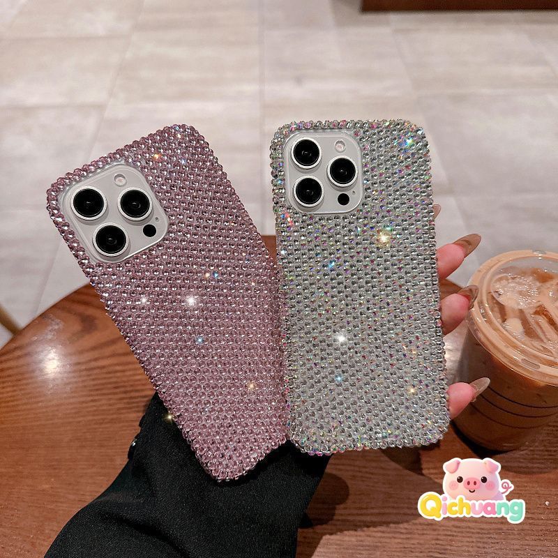 Capa De Strass De Cor Sólida Com Glitter Para Samsung Galaxy A91 M80S A7 2017 A73 A72 A71 A70S A57 A55 A54 A53 A52S A52 