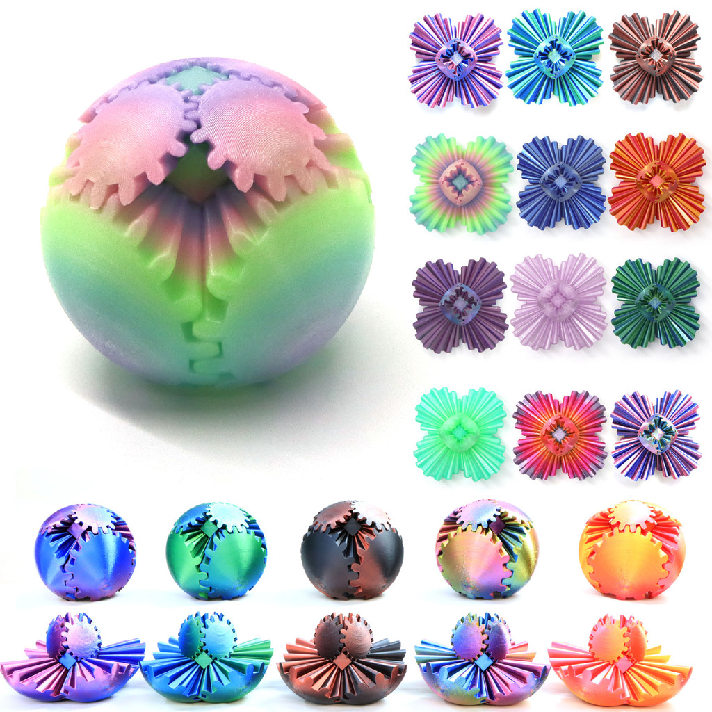 Engrenagem de impressão 3d Bola Engrenagem Bola Spin Ball Rubik's Cube Ball Brinquedo de descompressão