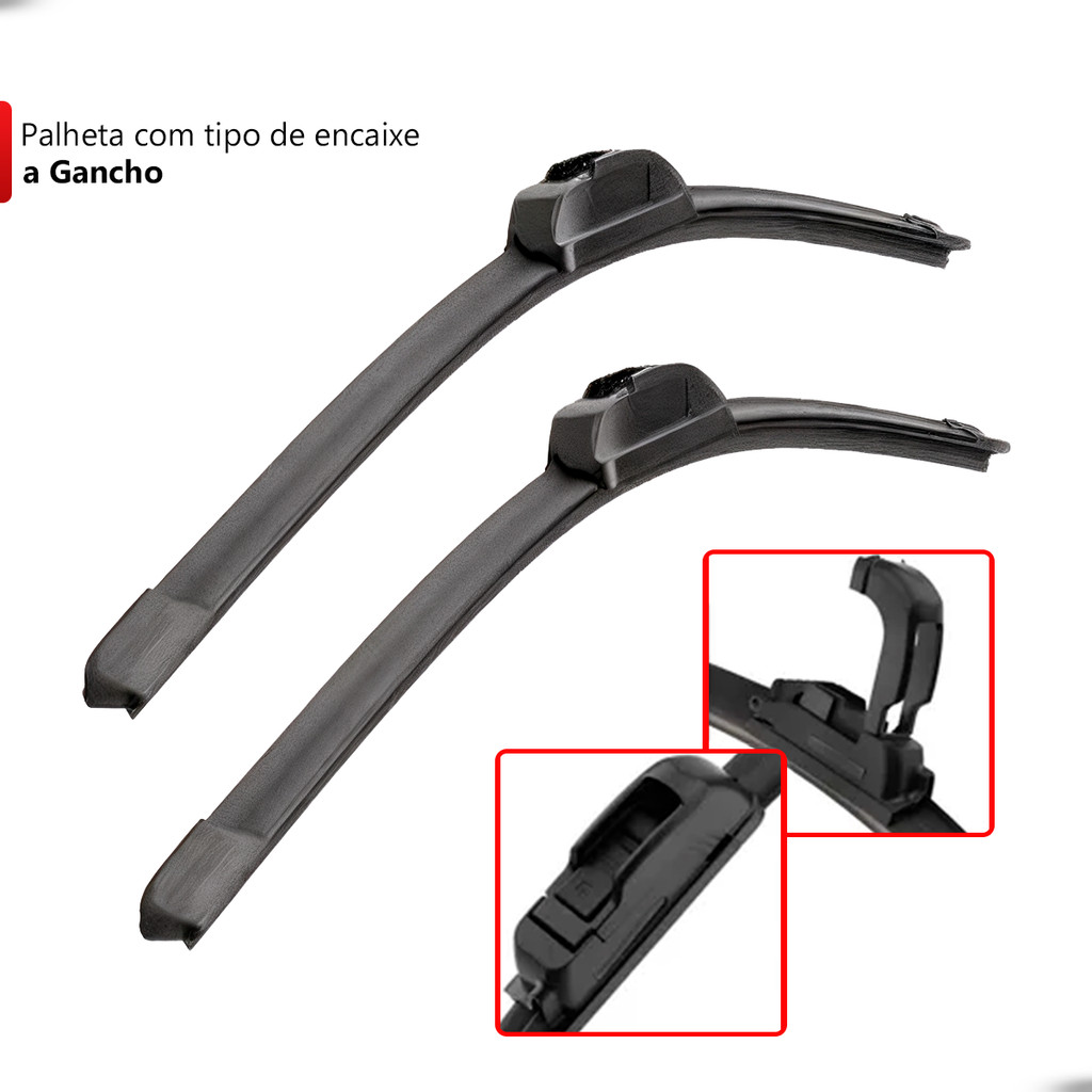 Par de Palhetas para Ford Ka 2008 até 2013 Gancho Limpador do Para brisa Automotiva Silicone Cinoy