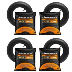 4 CÂMARA DE AR PARA PNEU CARRO ARO 14 15 BICO TR13