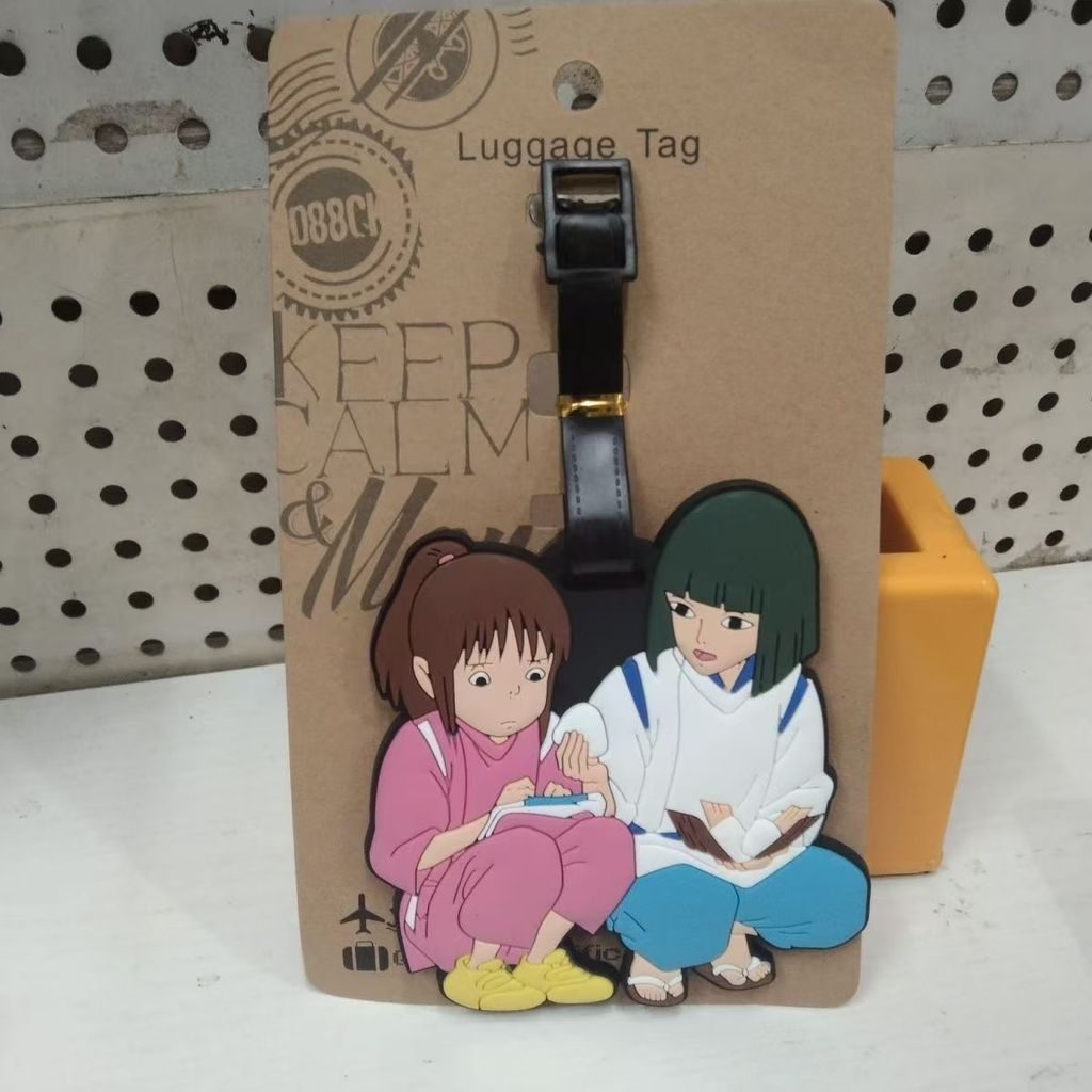 Uma etiqueta de bagagem fofa indispensável para viagens Spirited Away Meu vizinho Totoro Etiqueta de bagagem masculina s