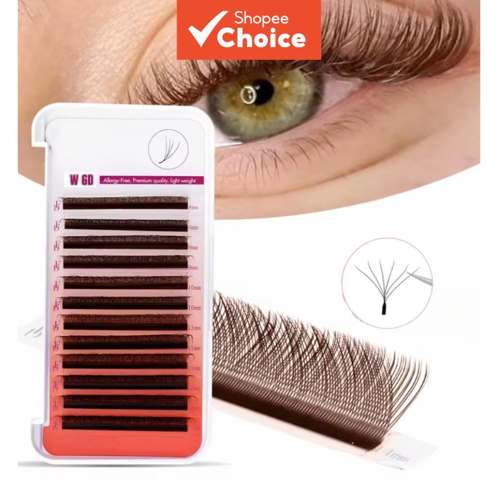  Seis Cílios Postiços 4D Volume 0.07mm C/D Curl Individual Easy Fan