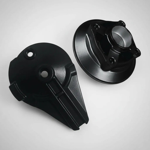 Kit Espelho E Flange De Roda Traseira Cg Titan Start 150/160 Preto Brilhante
