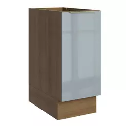 Balcão de Cozinha 35 cm 1 Porta (Sem Tampo) Rustic/Cinza Lux Madesa