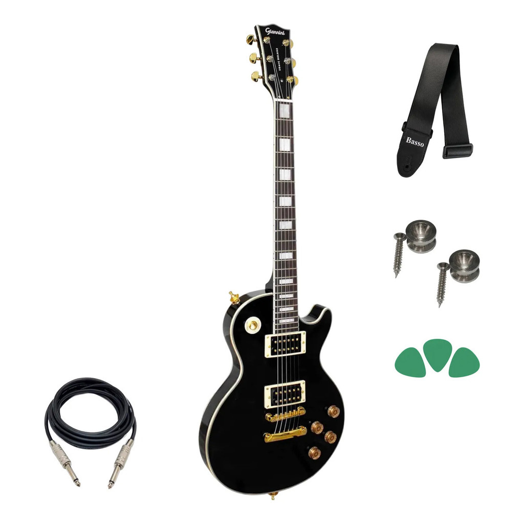 Guitarra Giannini Sonic Deluxe Gae09 Dlx Black Les Paul Dest