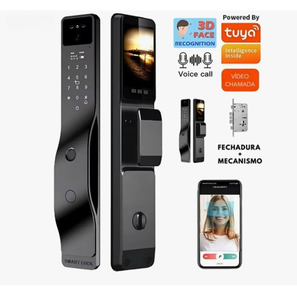 Fechadura Inteligente AITEK ALPHA-211 | Reconhecimento Facial, App Tuya e Controle Remoto · foto 2