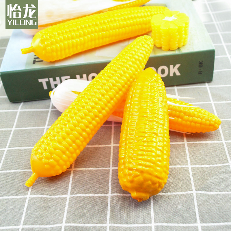 Simulação de milho plástico falso espiga de milho frutas vegetais modelo brinquedos infantis fazenda cozinha decoração a