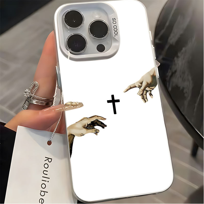 Viral no TikTok Brasil Mãos de Adão Capa Capinha Para Samsung Galaxy S24 Plus S23 Ultra S23 S21 S20 FE Anti-Queda