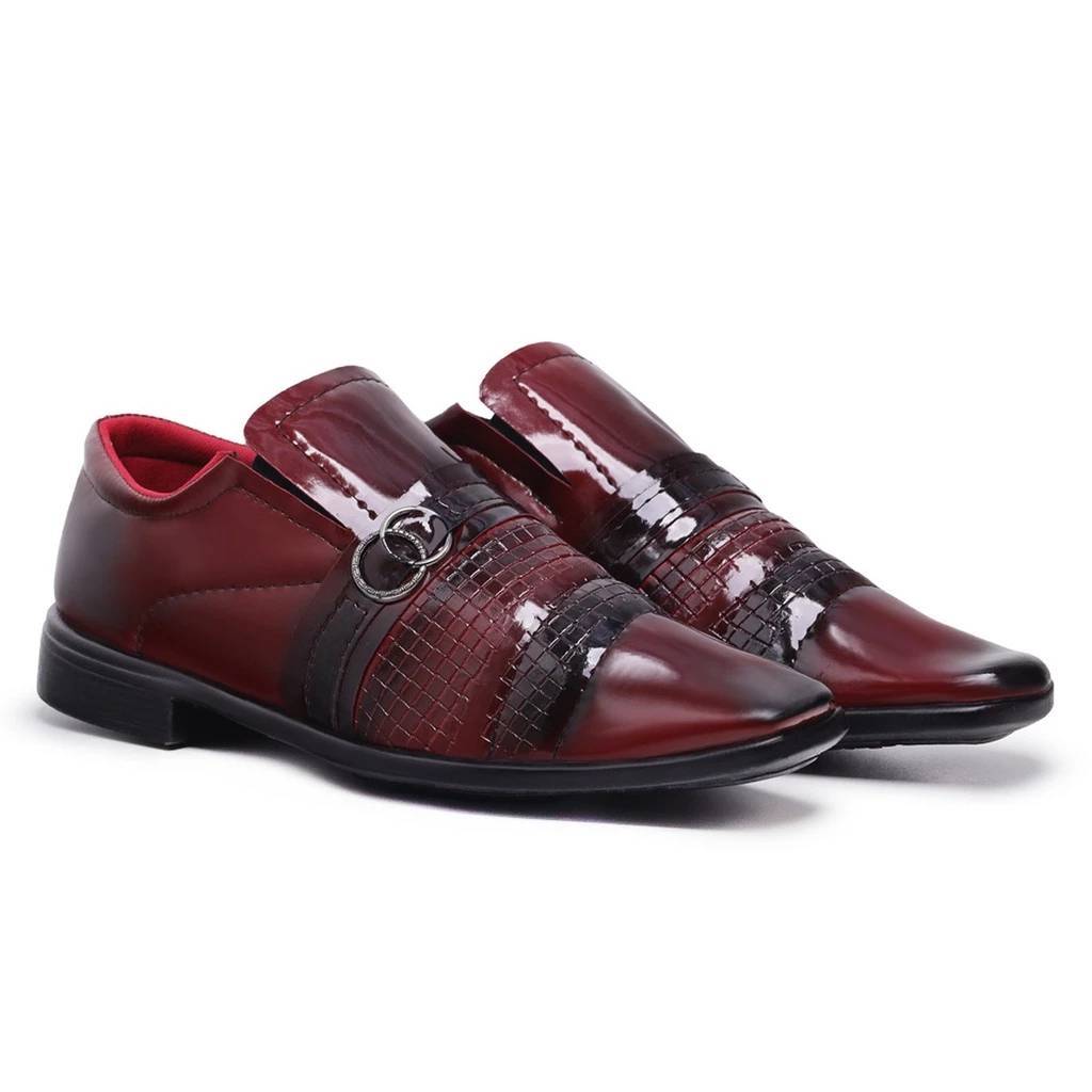 Sapato Masculino Social em Couro Sintético Solado Antiderrapante Conforto Estilo