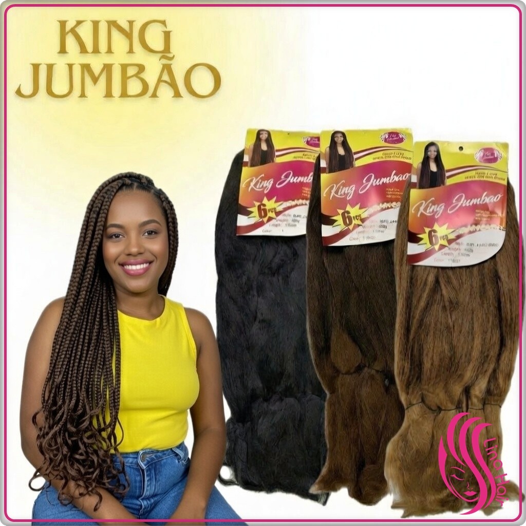 Jumbão 400g 6X para Box Braids | Volume Máximo | Fibra Macia + Alta Durabilidade | Cherey / King