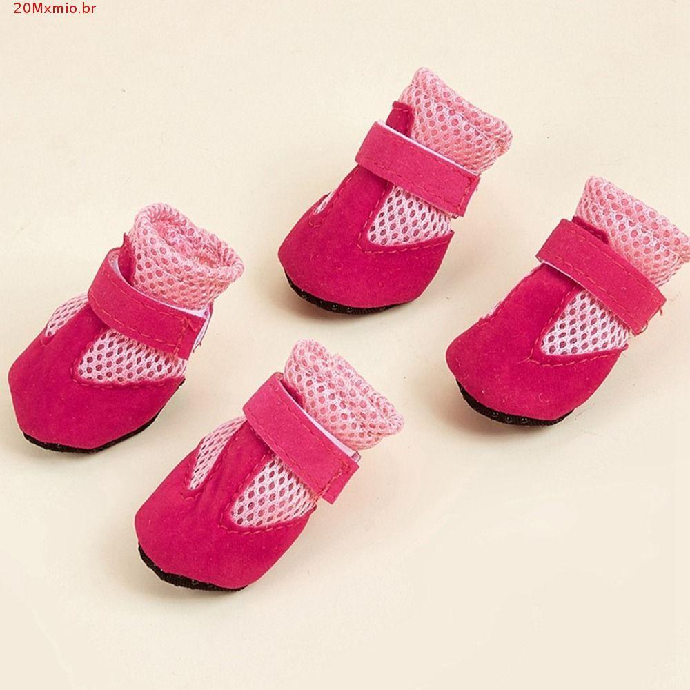 MXMIOB 4 Unidades/Conjunto Botas De Chuva Para Animais De Estimação , Sapatos De Proteção Confortáveis Cães Protetores D